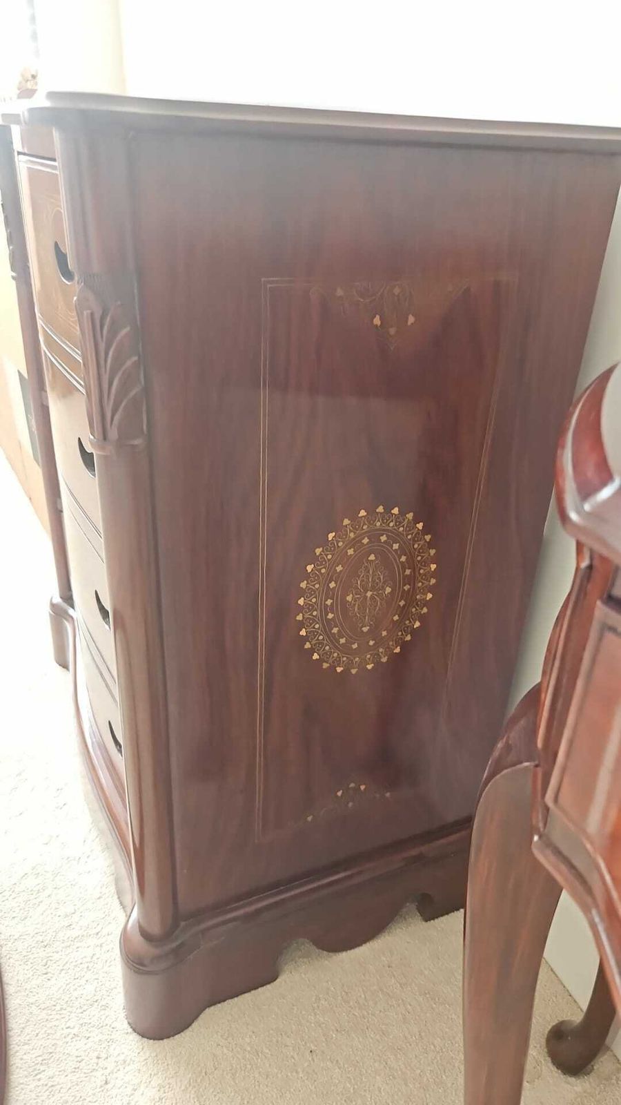 Vintage Rosewood Brass Inlay Drawers (Part Of A 3 Piece Set Or Separate) photo Furniture