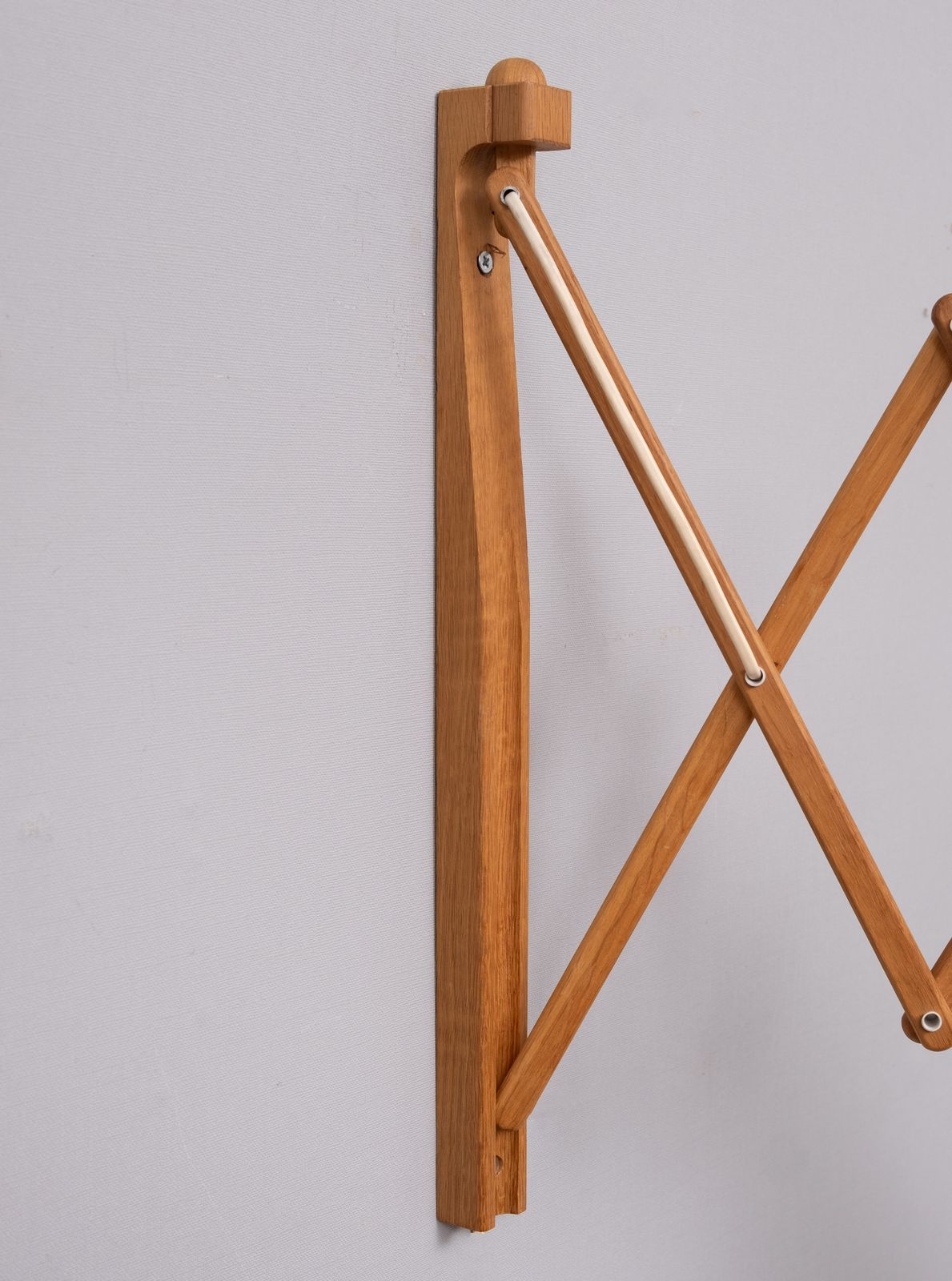 Oak Scissors Wall Lamp Le Klint 1950s Denmark photo for sale