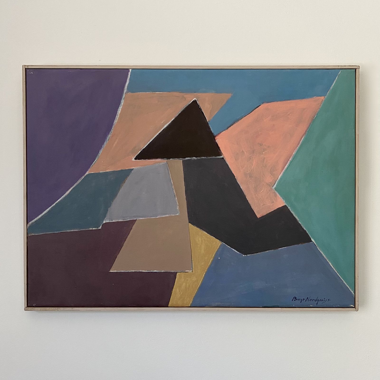 Swedish Abstract Painting By Bengt Nordquist