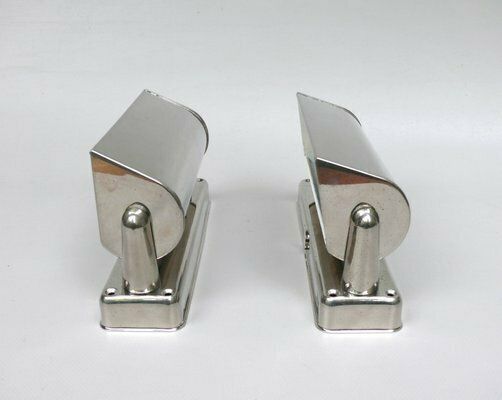 Art Deco Bauhaus Minimalist Nickel Plated Sconces, 1930s, Set Of 2 photo buy