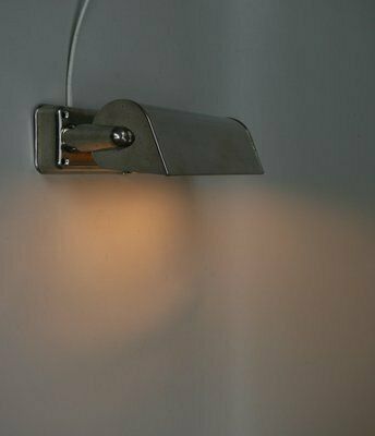 photo vintage Art Deco Bauhaus Minimalist Nickel Plated Sconces, 1930s, Set Of 2