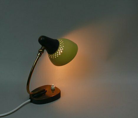 photo furniture Small Mid Century Table Lamps In Brass Lacquered In Yellow And Black, Germany, 1950s, Set Of 2