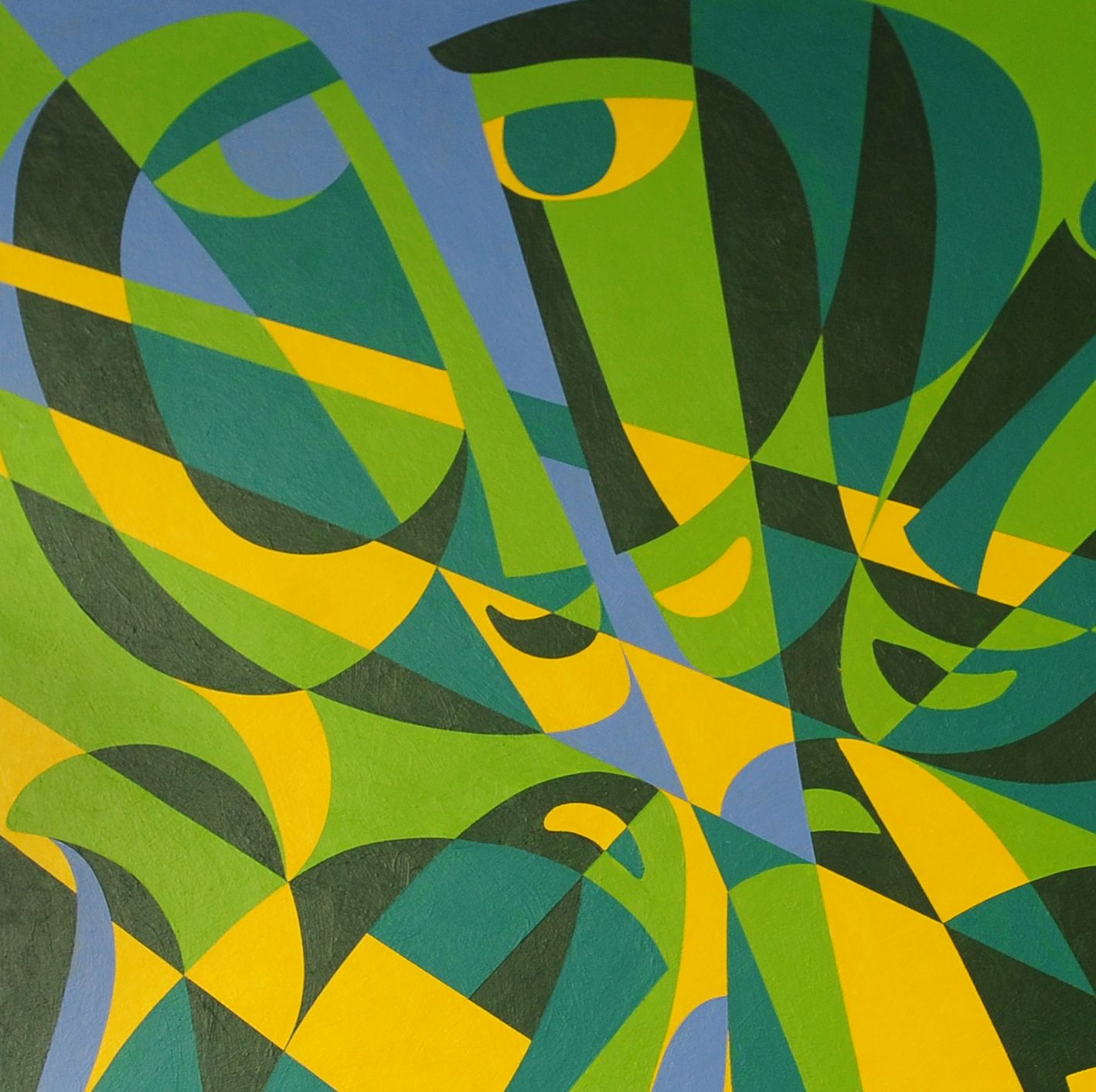 Ron Waddams British Quaker Artist Abstract Acrylic On Board Bearing Signature Verso 2007 Ol photo Art