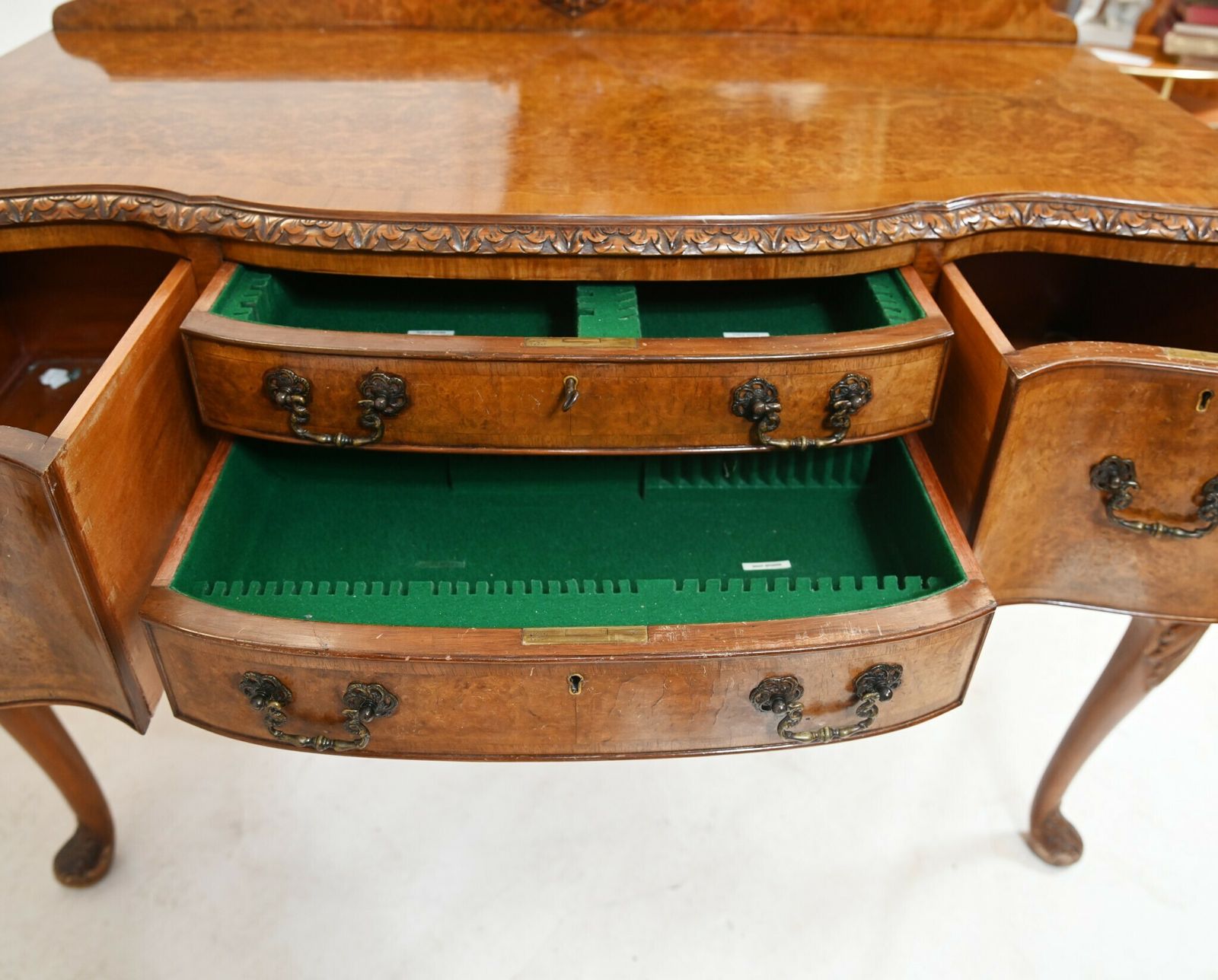 Walnut Epstein Sideboard Antique Serving Table 1930s photo vintage
