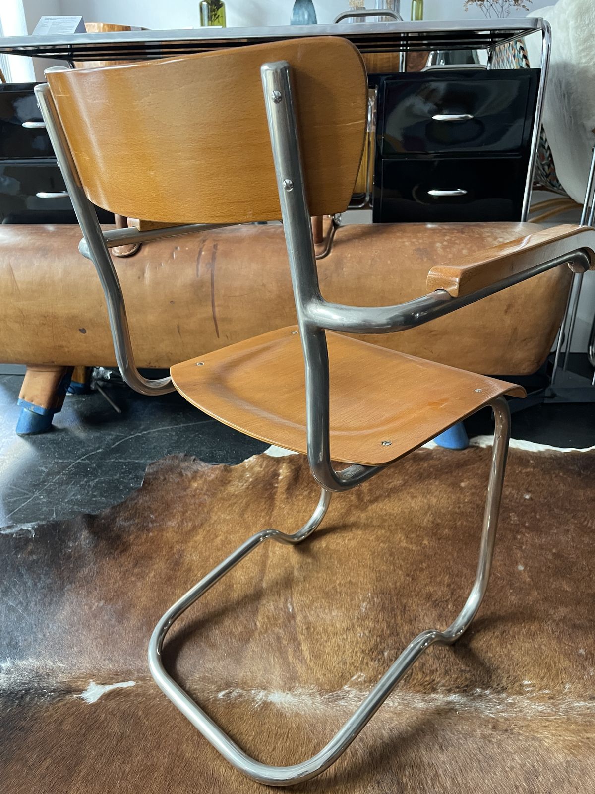 Czech Art Deco Tubular Steel Cantilever Chair By Ladislav Zak, 1930s photo Furniture