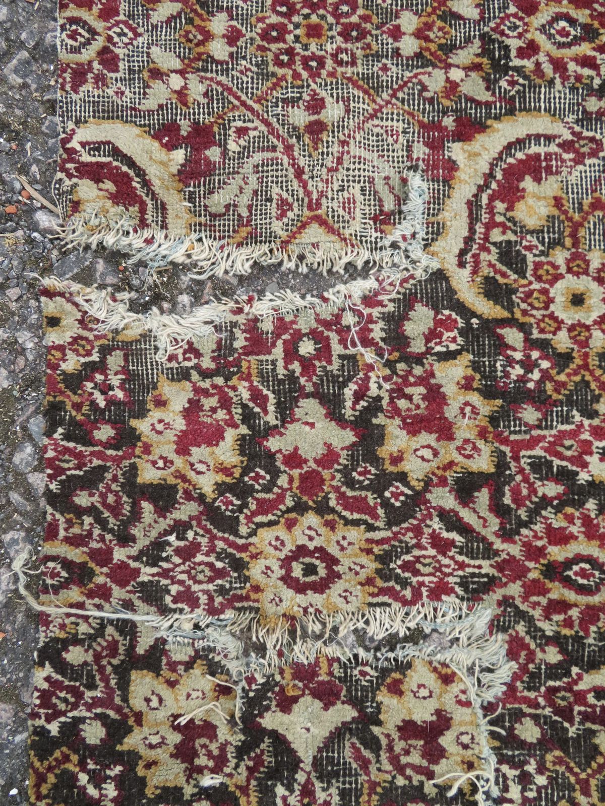 Textiles Large Mughal Carpet Fragment. North India. 183cm X 168cm. photo