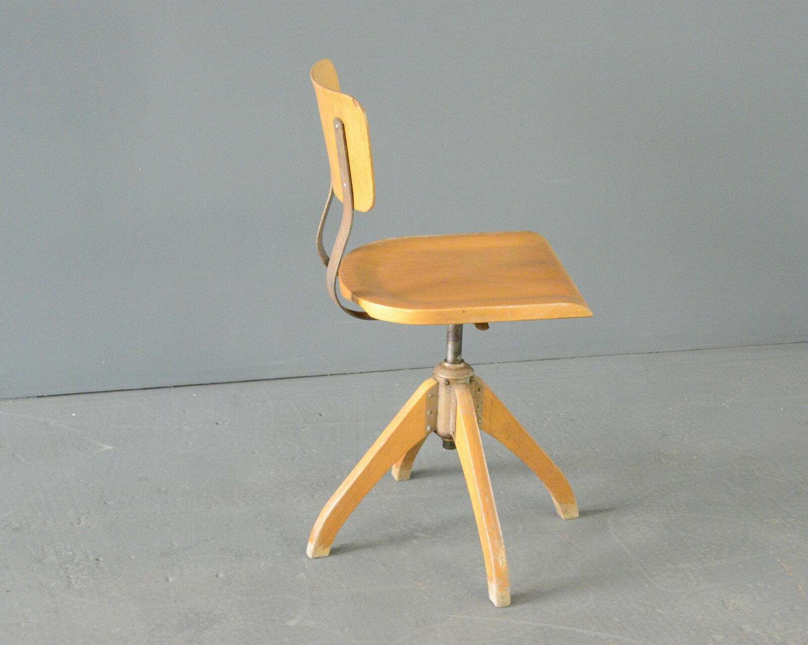 Ama Elastik Factory Chair Circa 1930s photo vintage