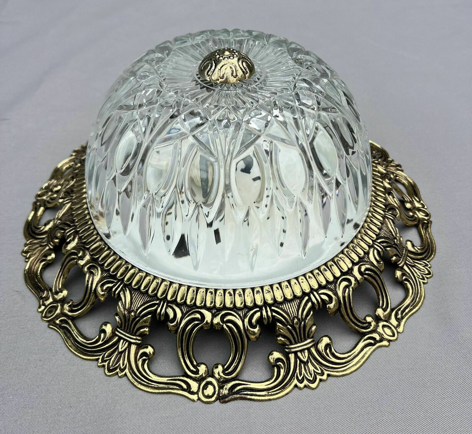 Stunning Ceiling Lamp Made Of Brass And Pressed Crystal Pendant Chandelier 6001