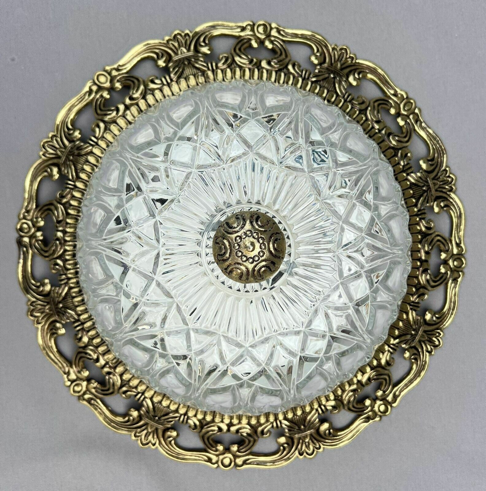 Stunning Ceiling Lamp Made Of Brass And Pressed Crystal Pendant Chandelier 6001 photo 199.0