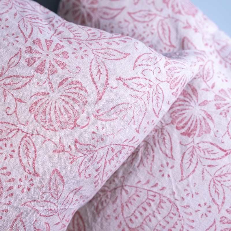 Pair Of Antique French Linen Cushions, Hand Printed photo furniture