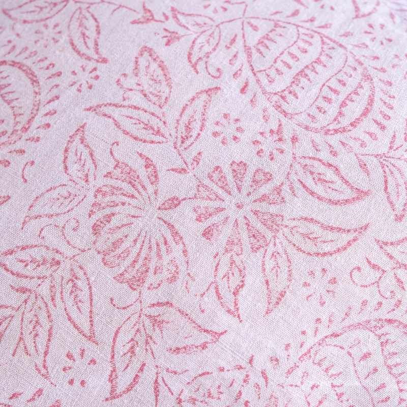 Pair Of Antique French Linen Cushions, Hand Printed photo for sale