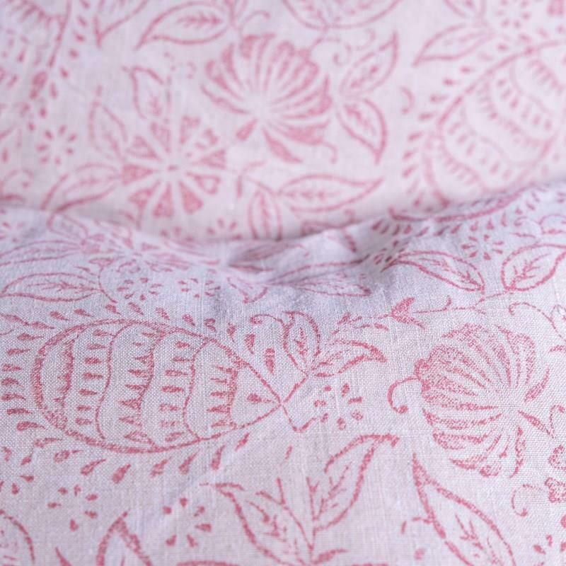 Pair Of Antique French Linen Cushions, Hand Printed photo buy