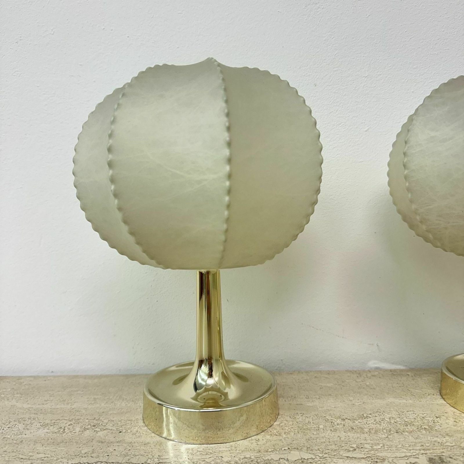 photo furniture Pair Of Cocoon Table Lamp By Alfred Wauer For Goldkant, 1960’s