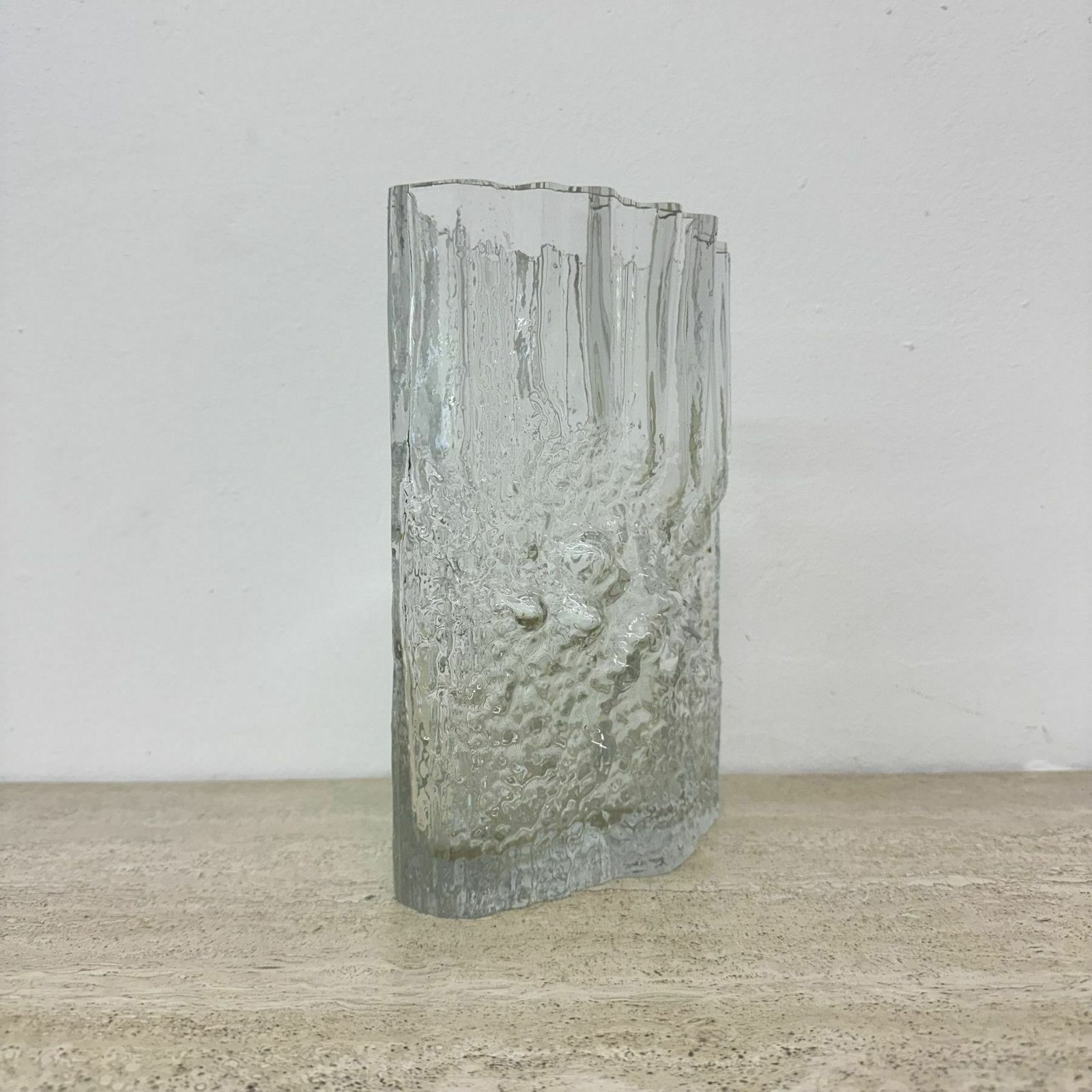 503.0 Vintage ‘Pinus’ Glass Vase By Tapio Wirkalla For Iitalla Finland , 1970s photo