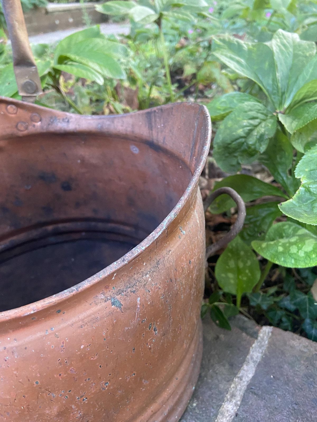 photo for sale Vintage Copper Bucket, Copper Coal Bucket   Mid 20th Century   Great Item, Plant Pot, Planter, Metal Bucket, Copper Bucket, Bronze Bucket