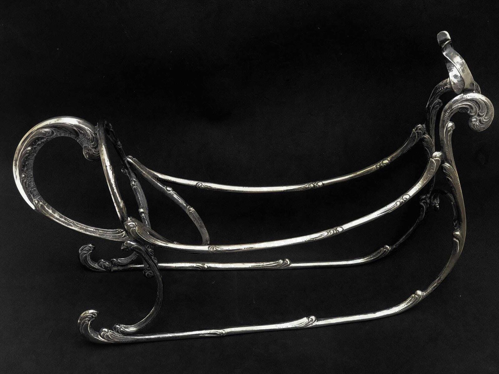 Wine Holder Cradle Bottle Stand Wiskemann Orfèvrerie Belgium. Wine Cradle, Wine Holder Stand Bar Accessories Gift For Him Bar Tools