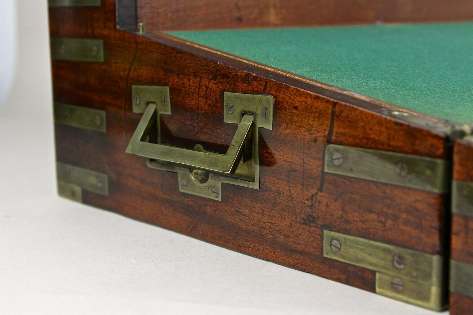 1900.0 19th Century Victorian Writing Slope/ Travel Desk, Brass Bound, Uk Ca. 1815 photo