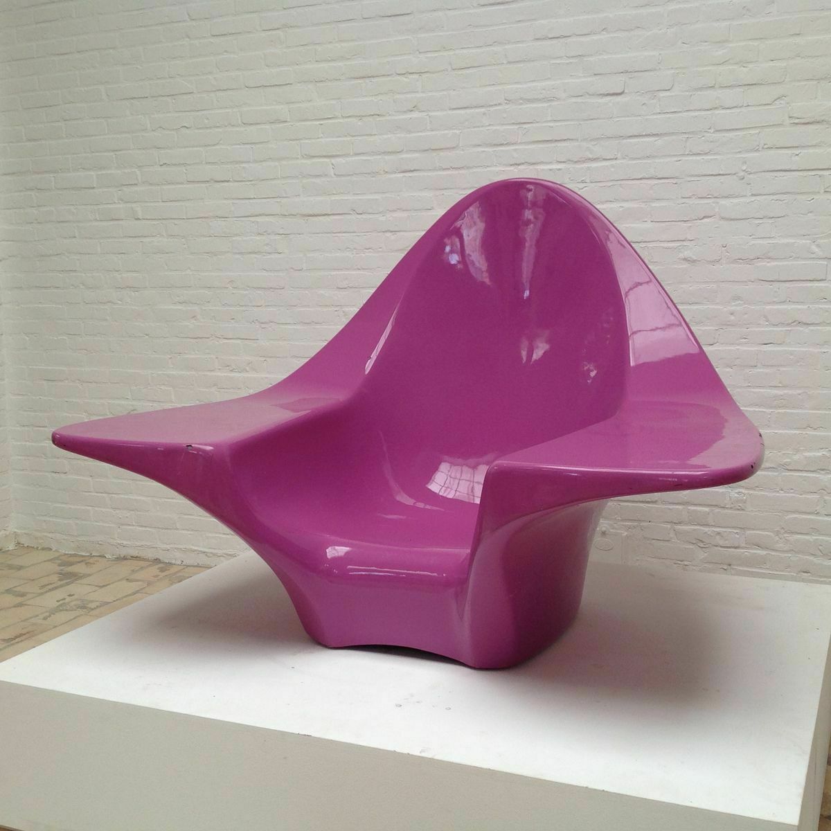Large Pop Art Fiberglass Lounge Chair, 1960s photo vintage
