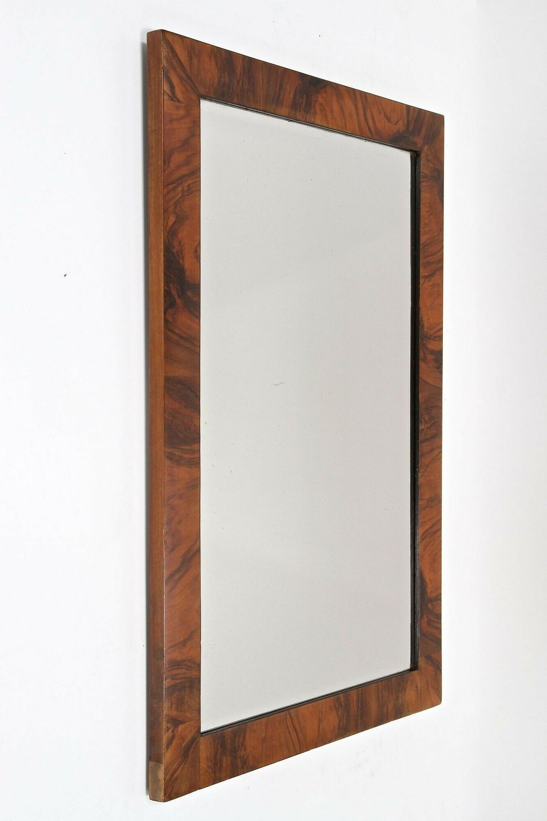19th Century Biedermeier Walnut Mirror  Original Facet Cut , At Ca. 1825 photo buy
