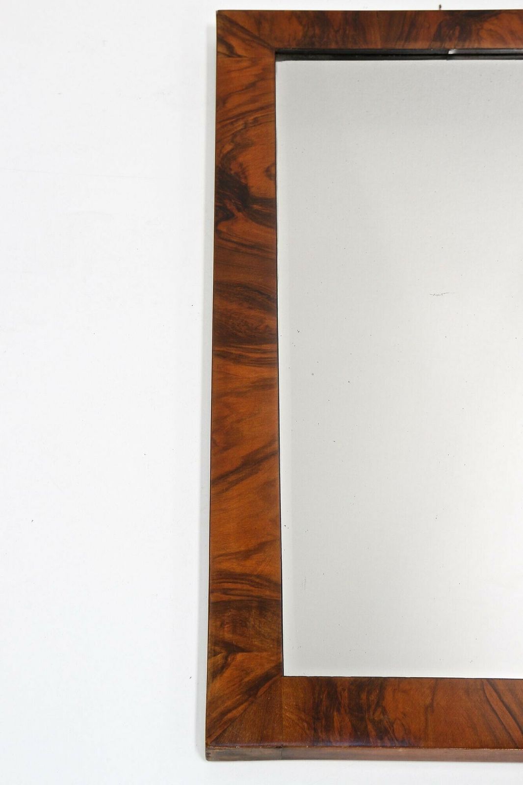 Home Decor 19th Century Biedermeier Walnut Mirror  Original Facet Cut , At Ca. 1825 photo