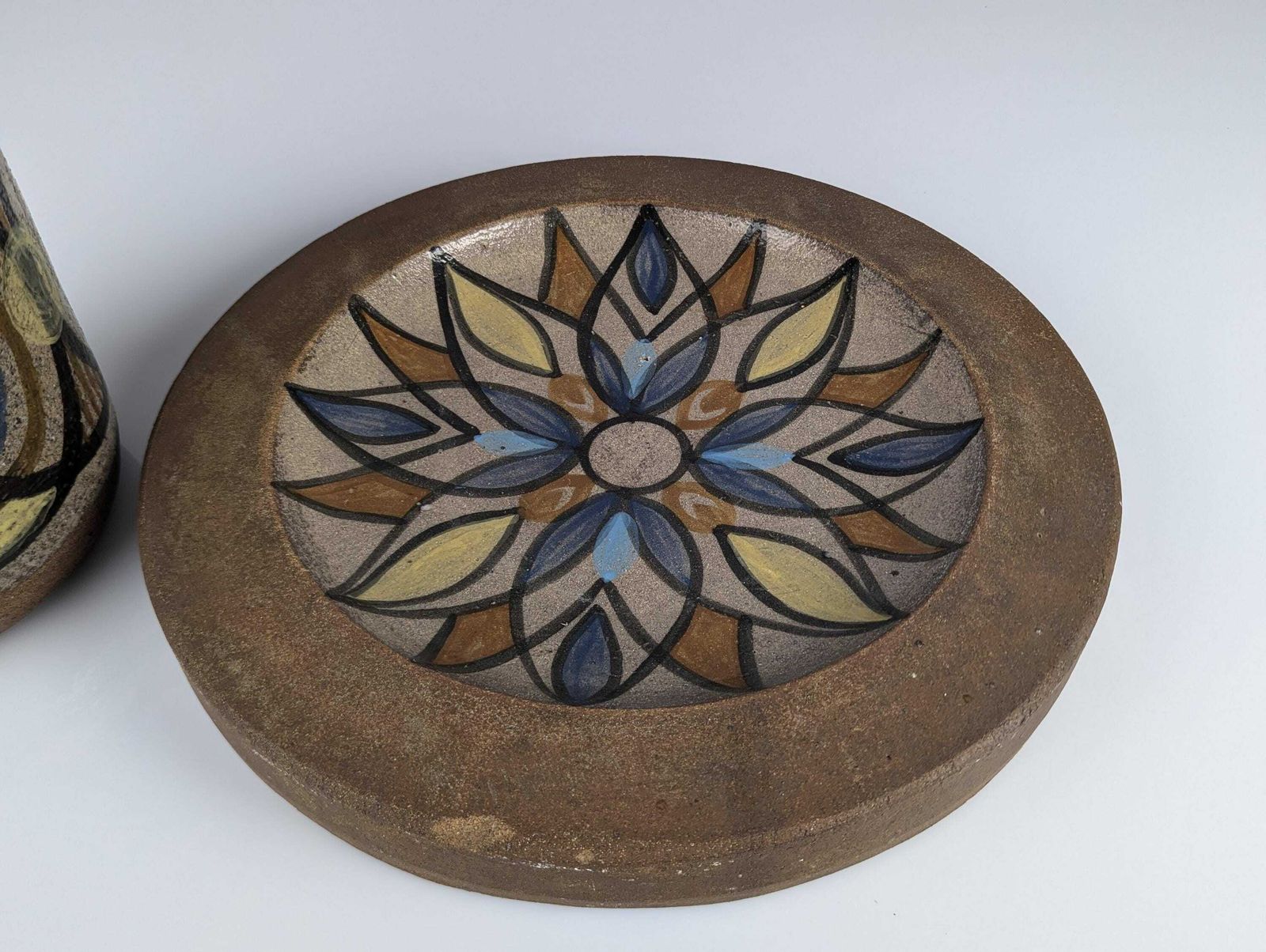 Gres Ceramic Vase And Plate By Antonio Salvador Orodea Aso Valdemorillo 1960s photo buy