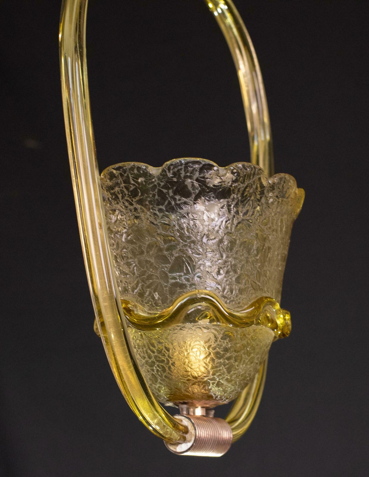 photo buy Very Rare Amber Art Deco Barovier E Toso Chandelier, 1940