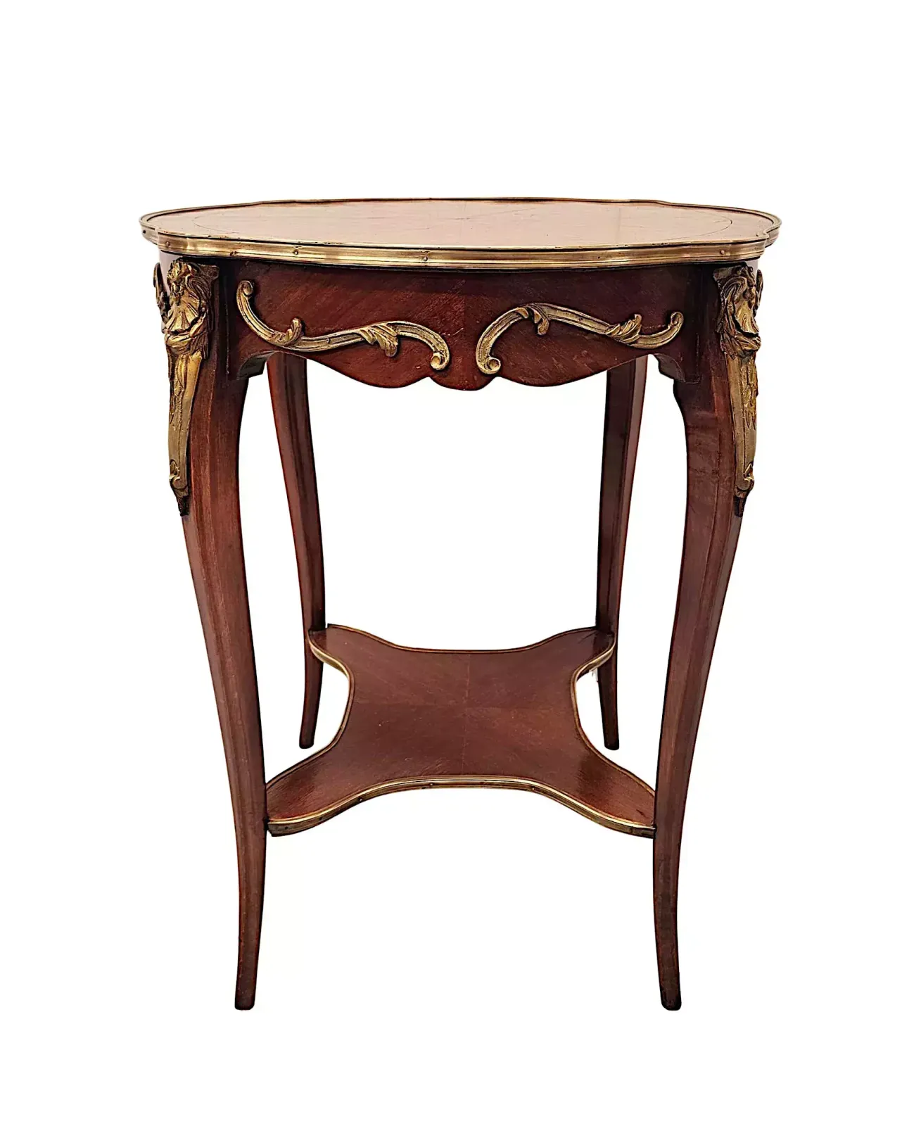 A Very Fine Early 20th Century Brass Mounted Lamp Or Occasional Table