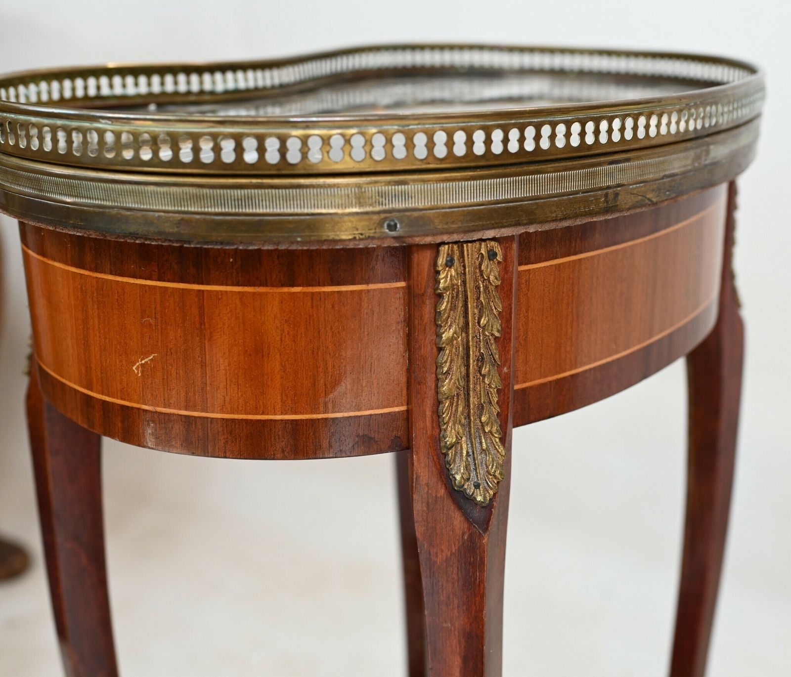 Pair French Bedside Tables Nightstands Kidney Bean 1930 photo 1100.0