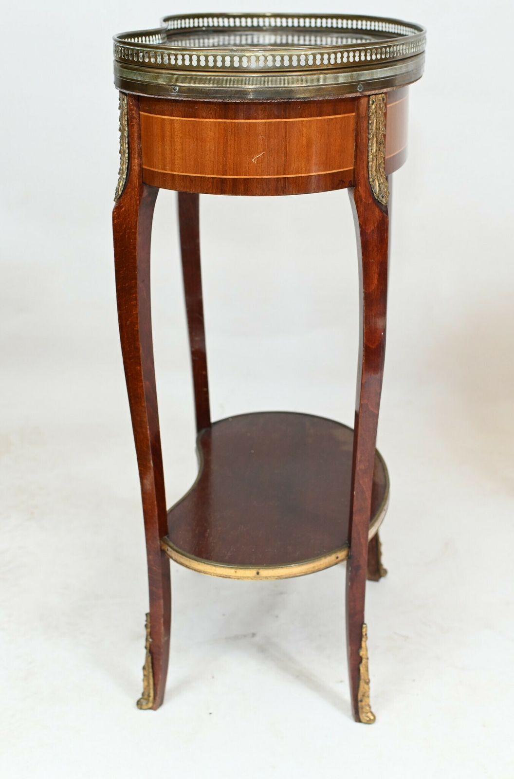 Pair French Bedside Tables Nightstands Kidney Bean 1930 photo vinterior