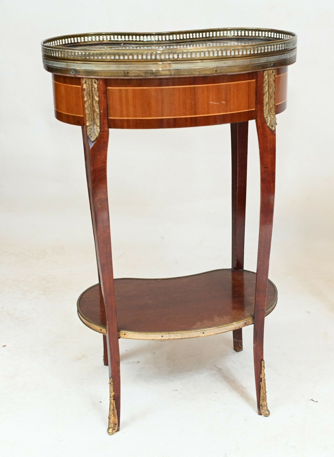 Pair French Bedside Tables Nightstands Kidney Bean 1930 photo vintage