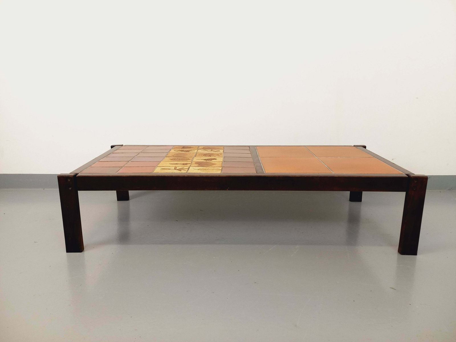 Roger Capron Rectangular Ceramic Coffee Table photo vintage