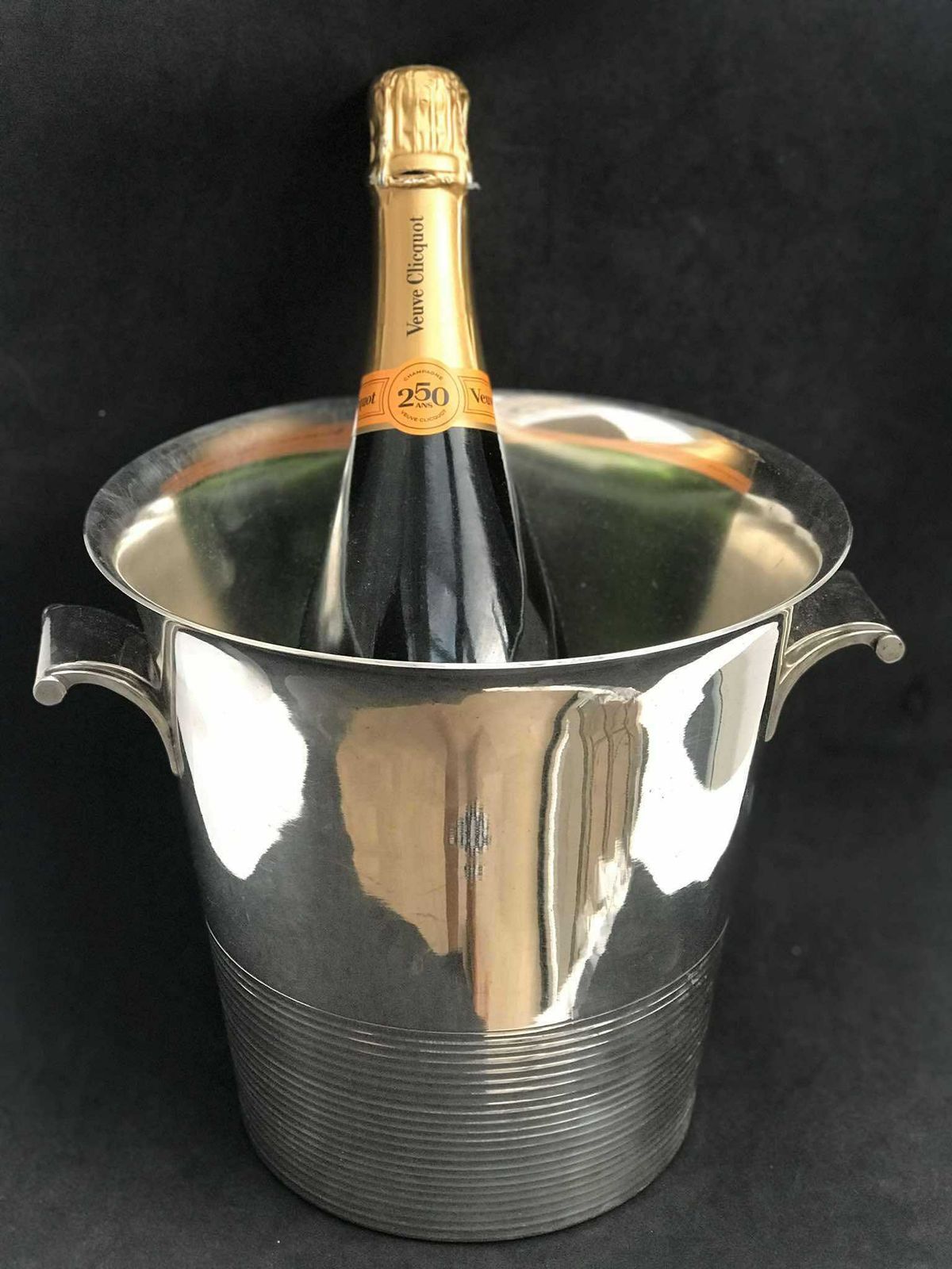 photo for sale Art Deco Champagne Bucket Silver Plated Dees 1930s Bar Cart Decor Christmas Table Wine Chiller Cooler Gift For Wedding Gift Man Cave