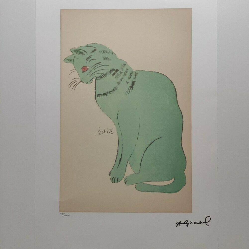 Andy Warhol – Cat Limited Edition Lithograph, Signed With Certificate Of Authenticity (Leo Castelli Gallery, New York) photo furniture