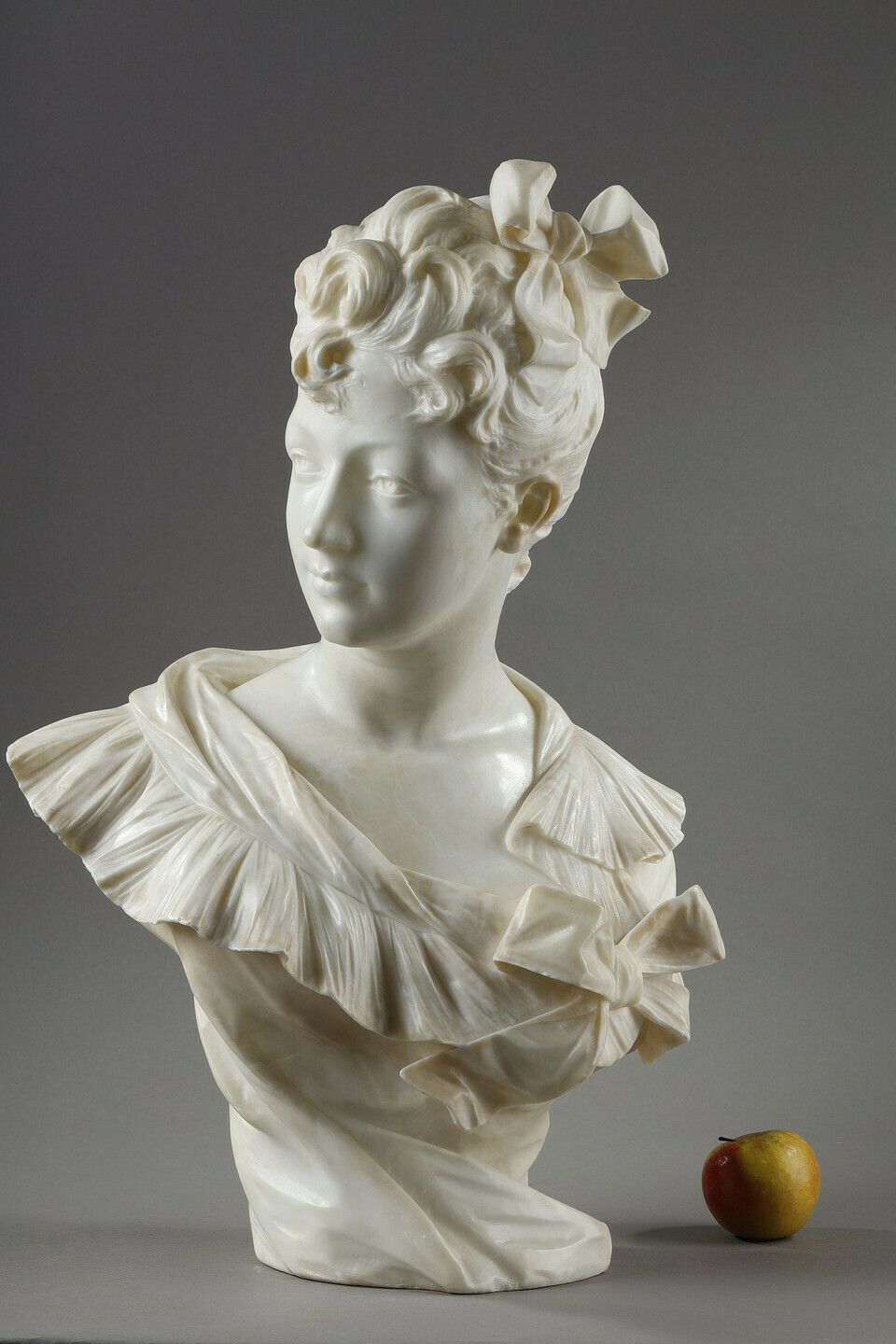 Bust Of A Woman In Marble, Henri Emile Allouard (1844 1929) photo furniture