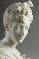 photo vintage Bust Of A Woman In Marble, Henri Emile Allouard (1844 1929)