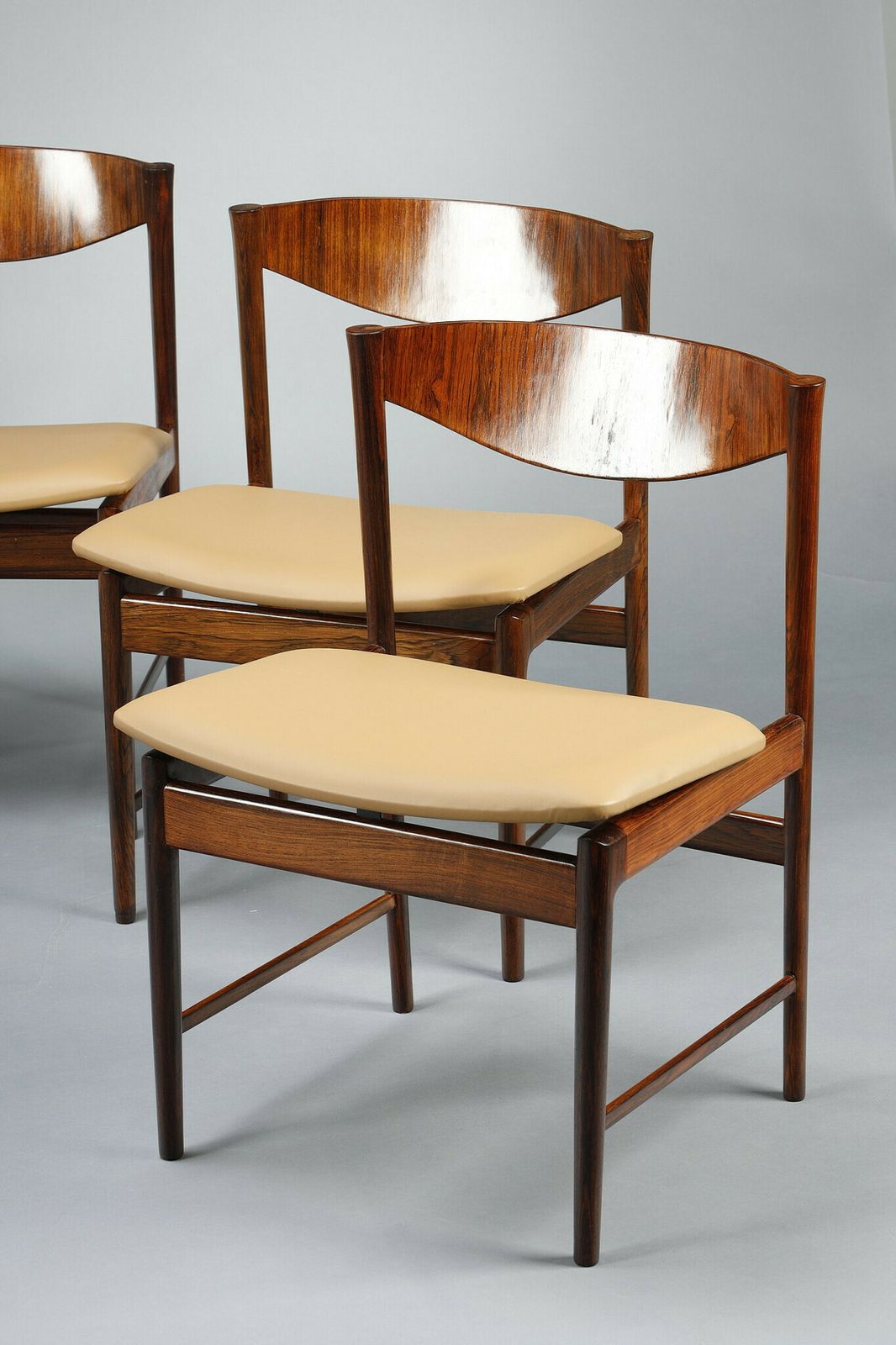 photo for sale Ib Kofod Larsen Rosewood Dining Table With Extension Leaf And Six Chairs