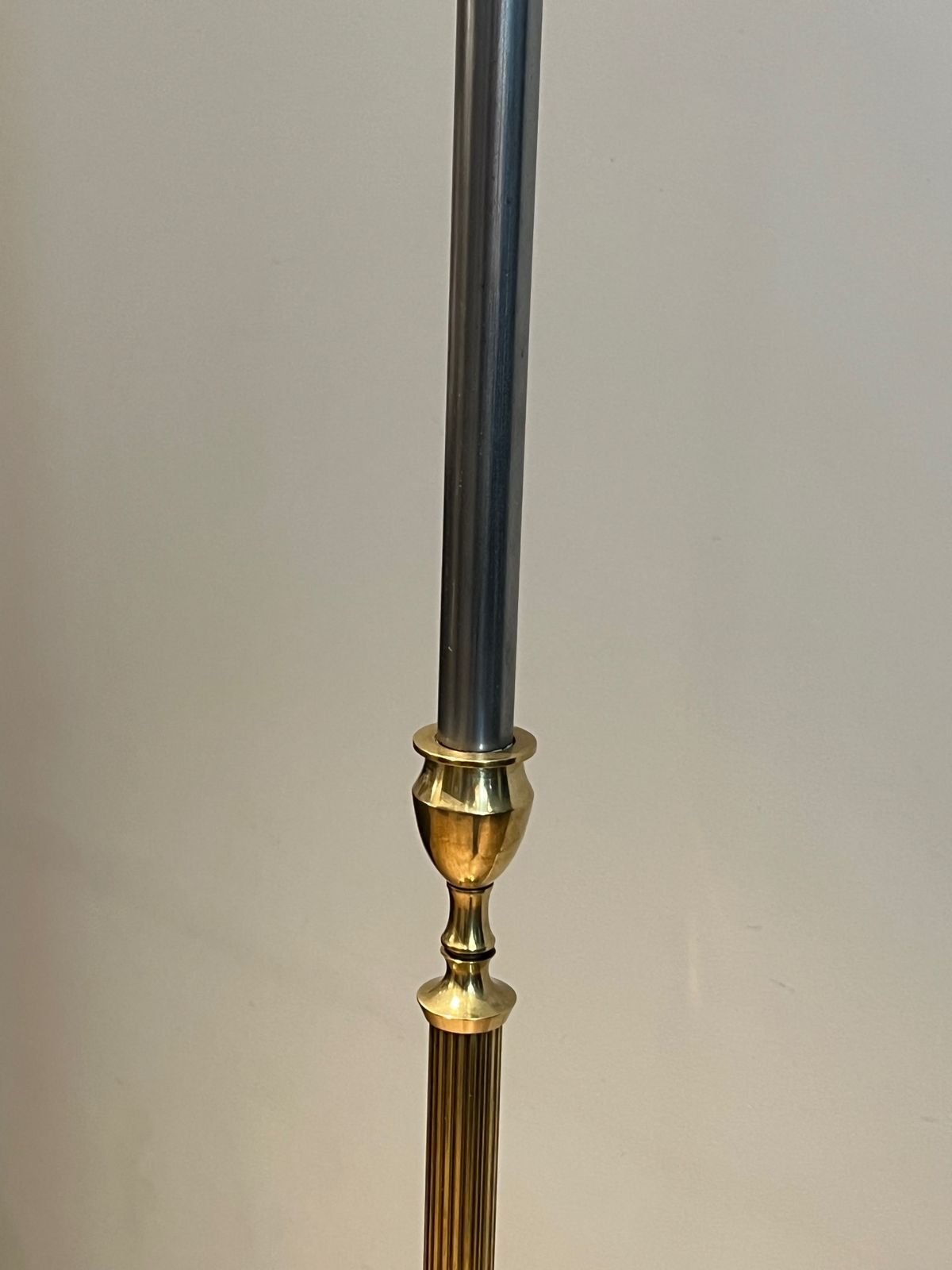 Neoclassical Style Brass Floor Lamp In The Style Of Maison Jansen photo vinterior