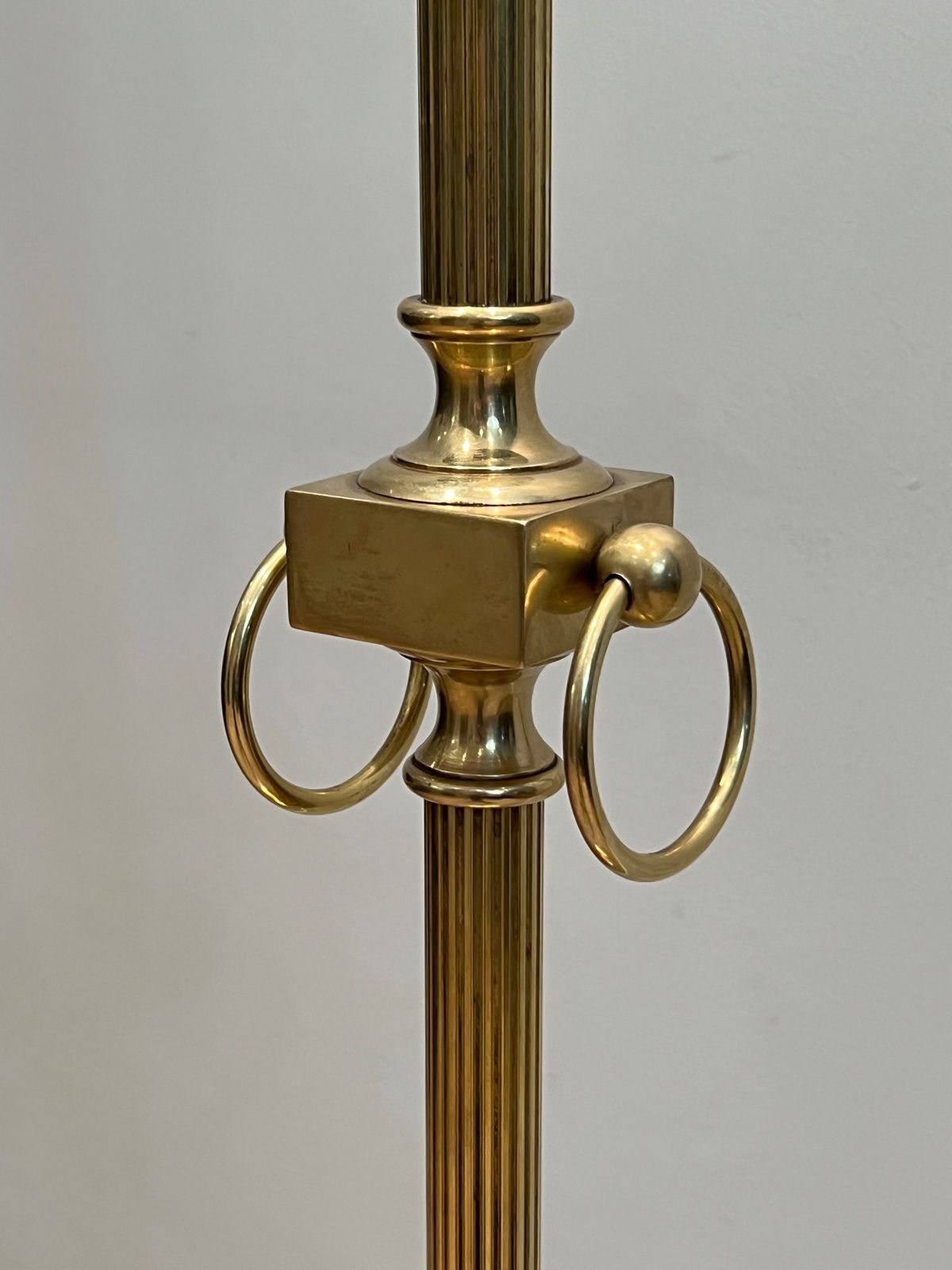 Neoclassical Style Brass Floor Lamp In The Style Of Maison Jansen photo vintage