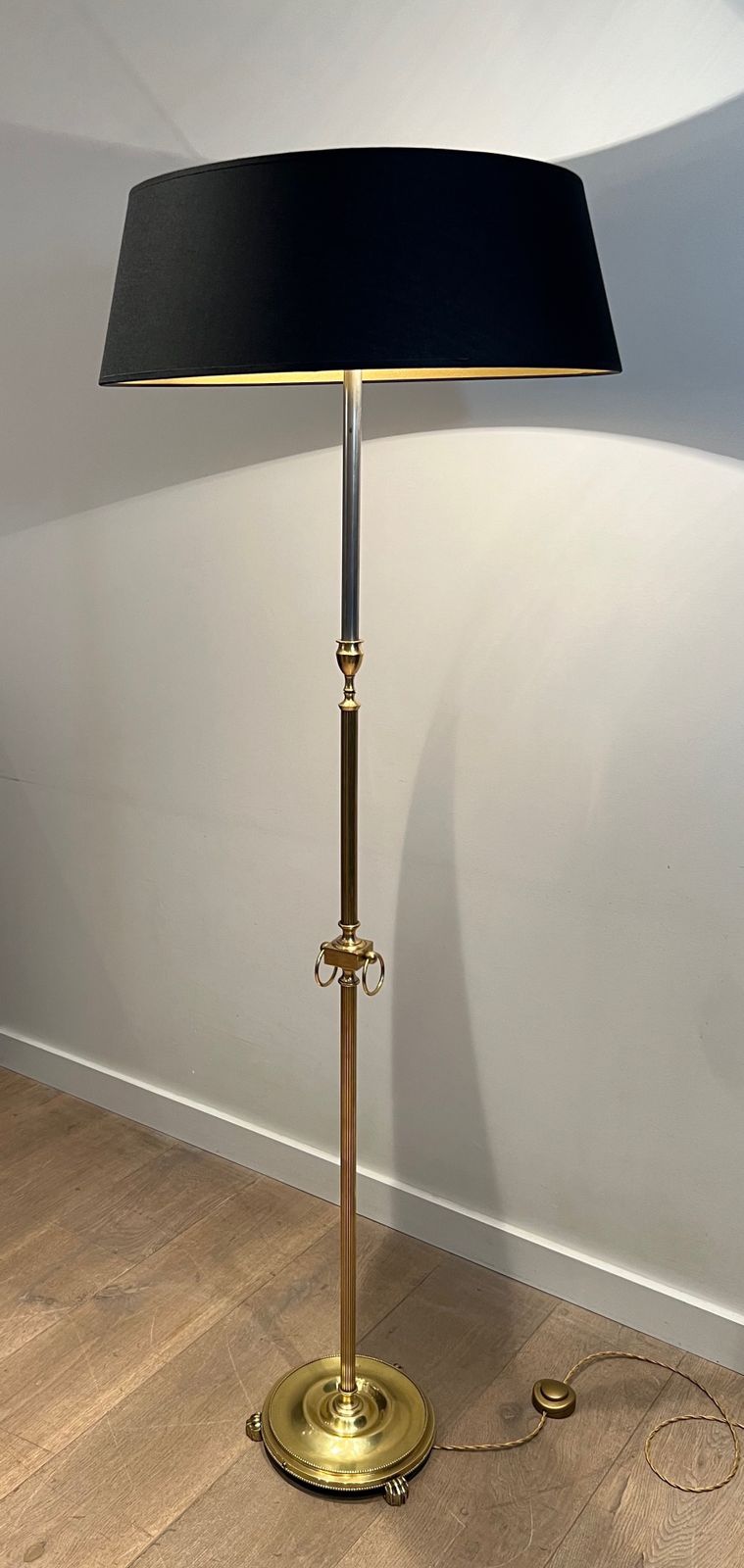 1650.0 Neoclassical Style Brass Floor Lamp In The Style Of Maison Jansen photo