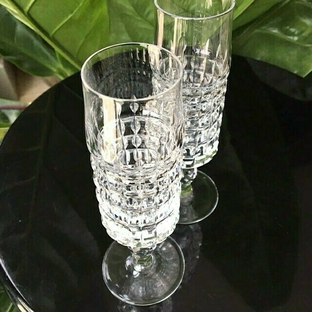 Rosenthal Champagne Glazen | 6 Stuks | Kristallen Champagnefluiten | Diamantknop photo vinterior