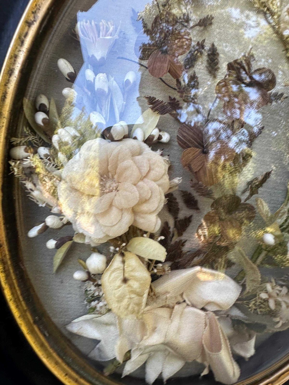 French Antique Napoleon 3 Wedding Frame, 1880, Flowers, Wedding Gift, Religious photo buy