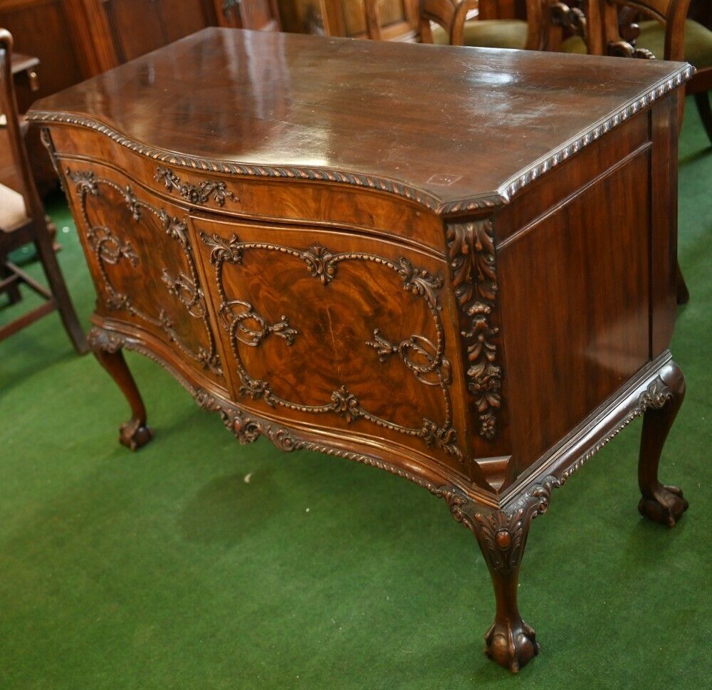 Chippendale Side Cabinet Mahogany Ball And Claw Feet photo Furniture