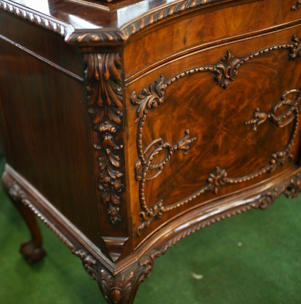1695.0 Chippendale Side Cabinet Mahogany Ball And Claw Feet photo