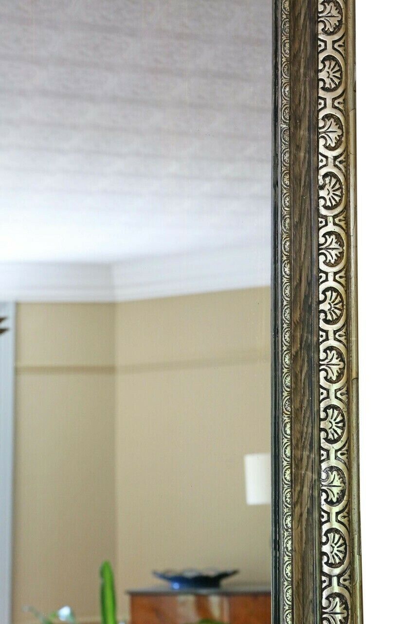 Antique Large C1900 Gilt Overmantle Wall Mirror High Quality Ornate Design photo 2995.0