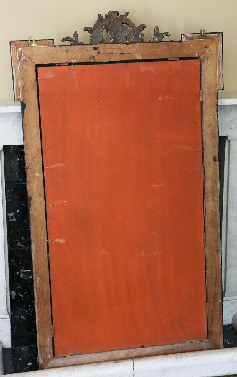 Antique Large C1900 Gilt Overmantle Wall Mirror High Quality Ornate Design photo vinterior