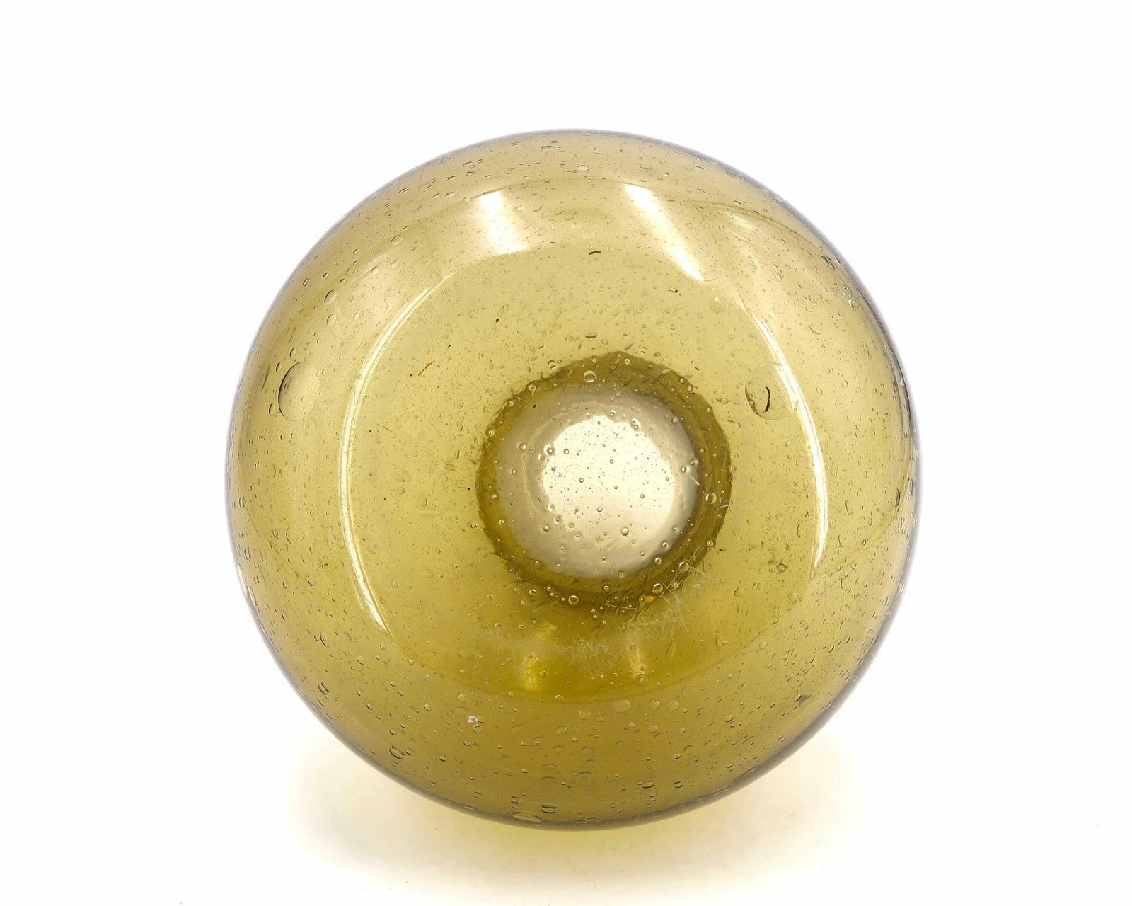 French Green Glass Demi John From Biot, 1950s / Vase, Country, Farmhouse, Boho Chic, Folk, France photo Home Decor