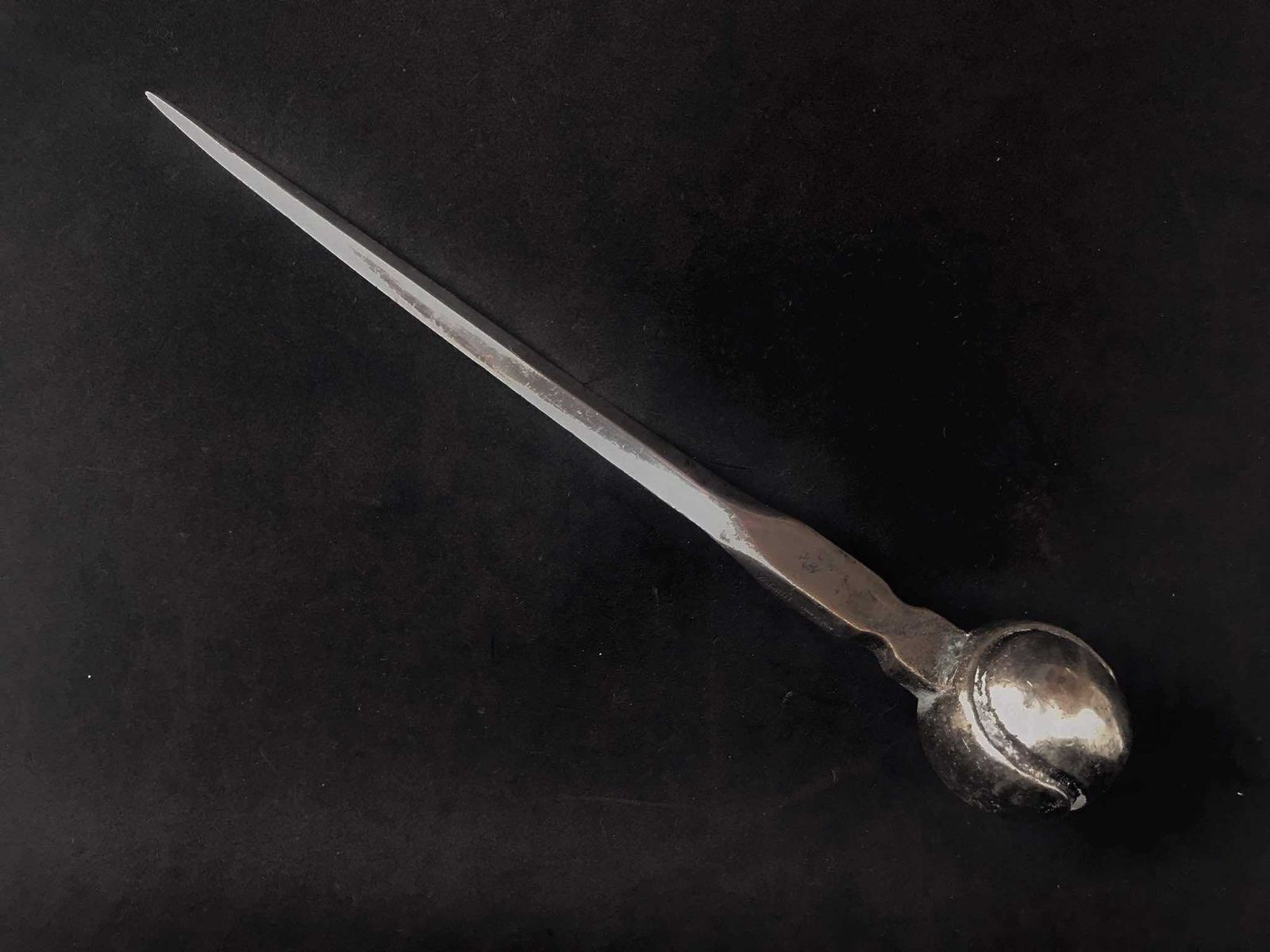 Letter Opener Silver Plated Tennis Ball Letter Knife Valenti Spain Plated Letter Opener, Metal Office Desk Knife, Gift Idea Silver Plate