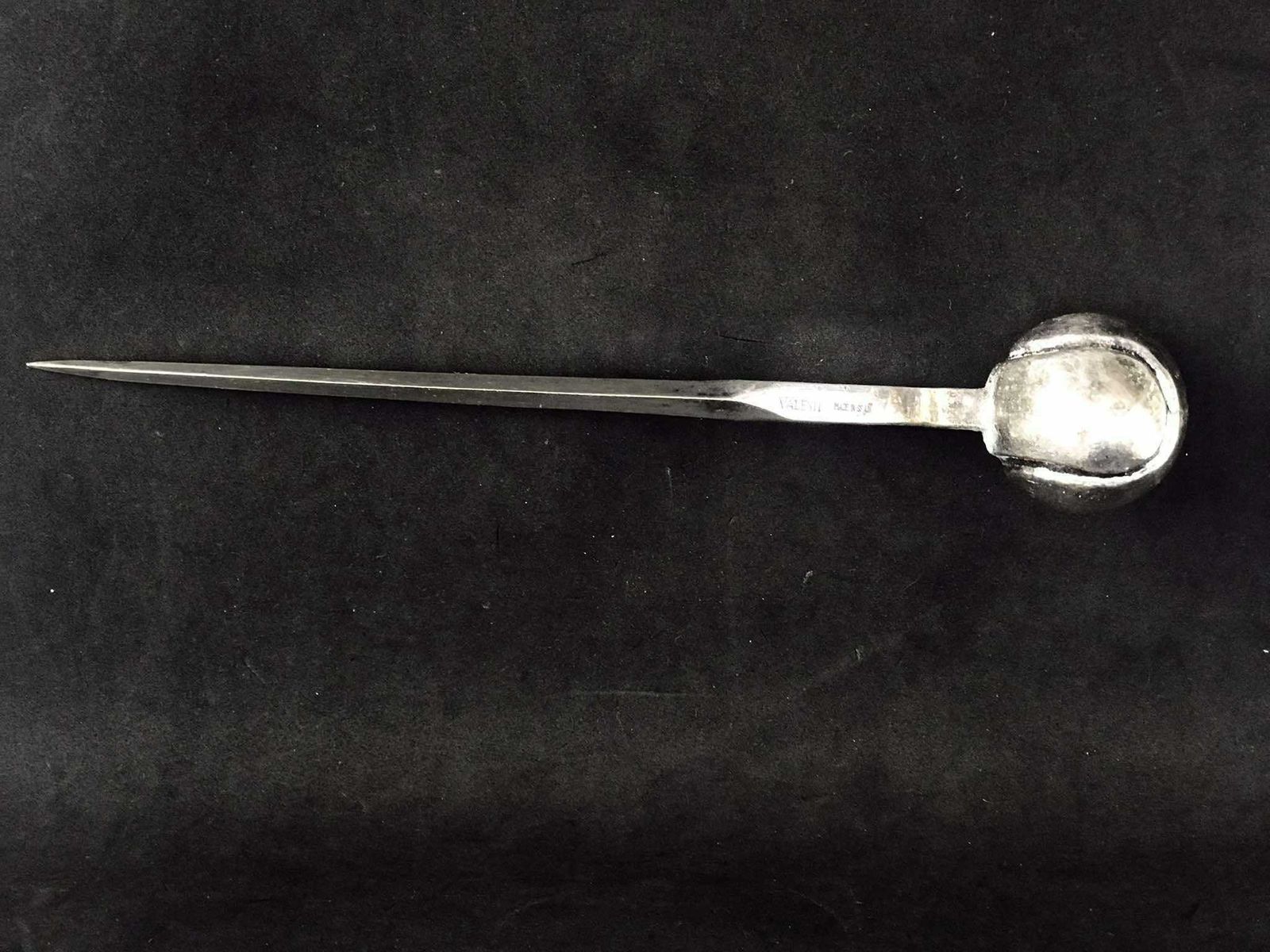 Letter Opener Silver Plated Tennis Ball Letter Knife Valenti Spain Plated Letter Opener, Metal Office Desk Knife, Gift Idea Silver Plate photo vintage