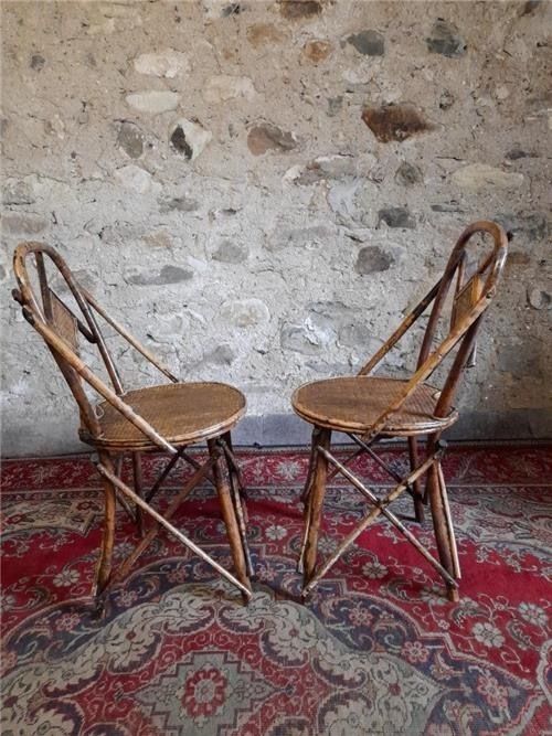 Two Victorian Bamboo Chairs, 1800s photo for sale