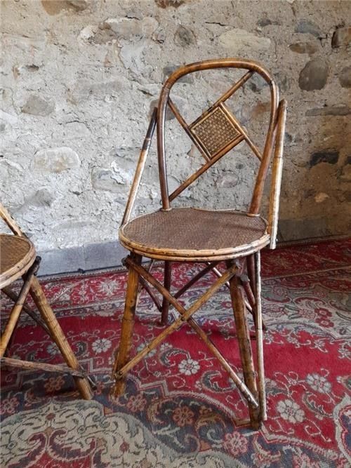 Two Victorian Bamboo Chairs, 1800s photo vinterior